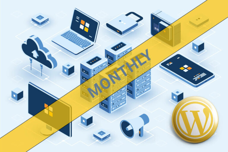 monthly hosting illustration